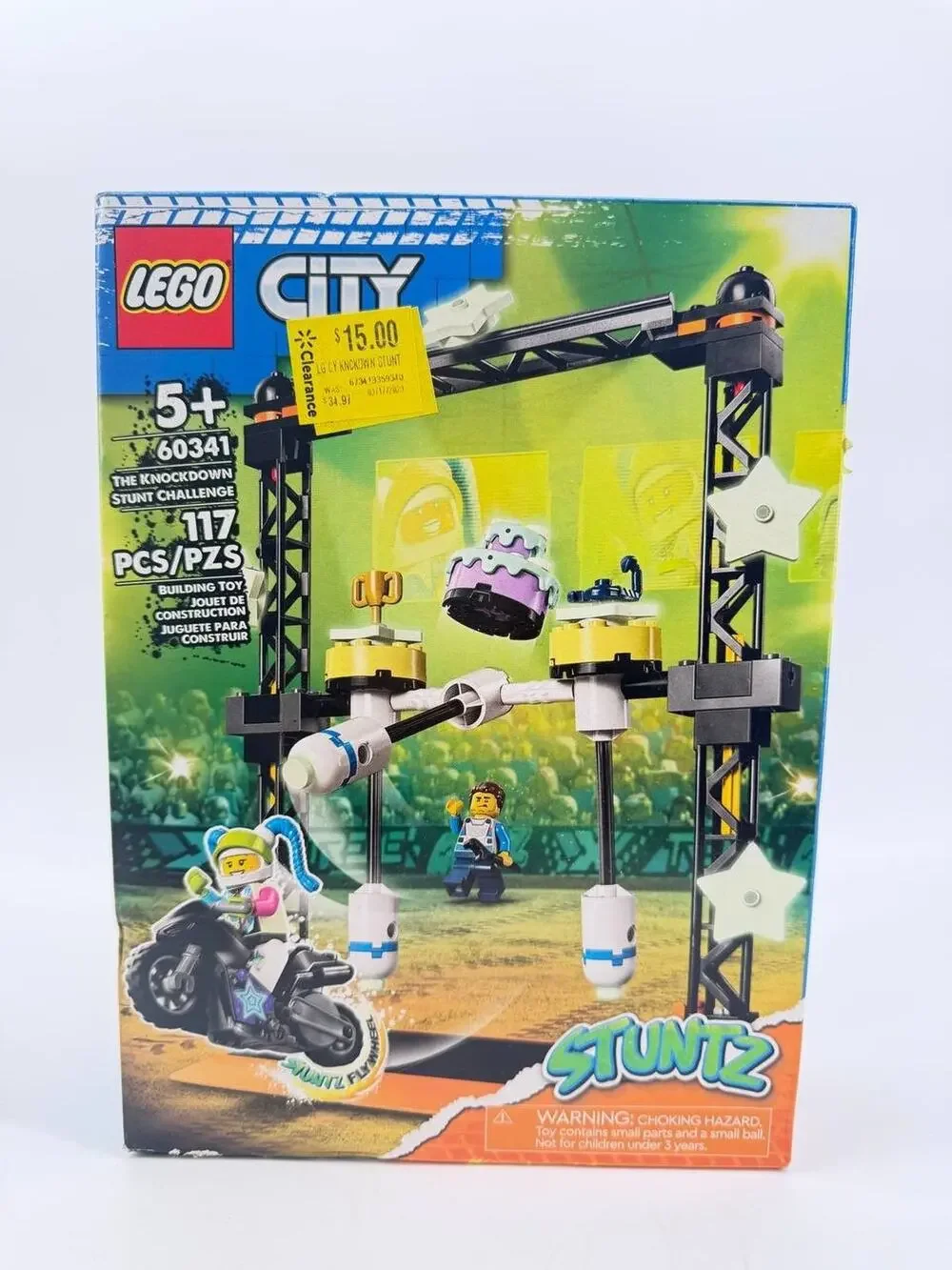 LEGO City Stuntz 60341 The Knockdown Stunt Challenge 117PCS New